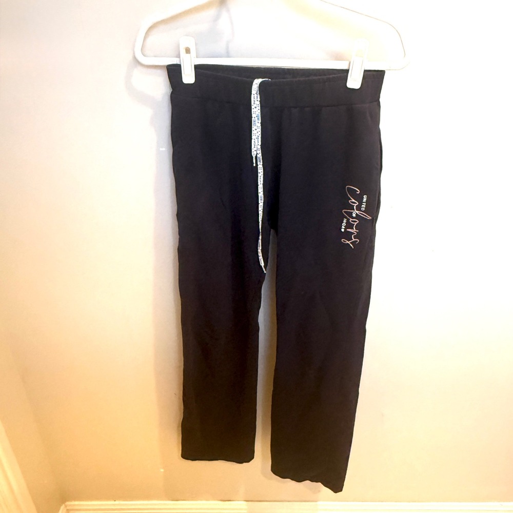 Inoa Women Black United Colors of Inoa Graphic Straight Leg Sweatpants Large